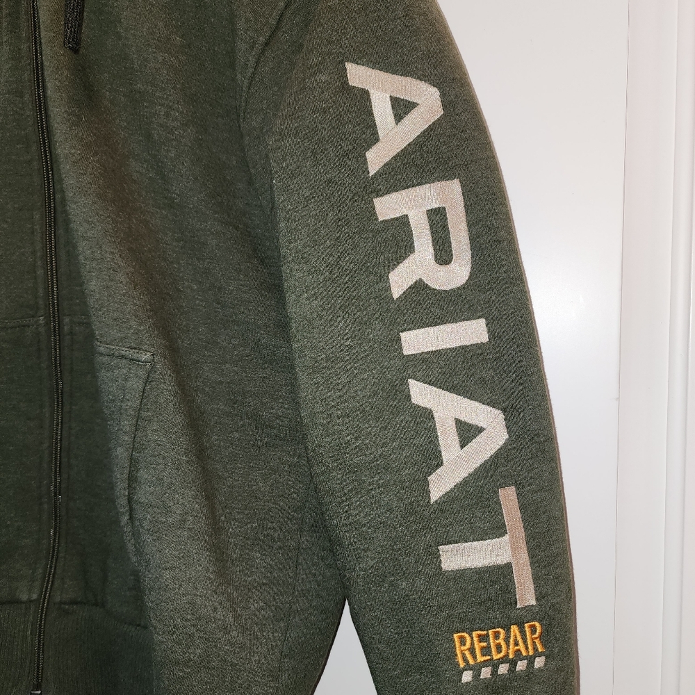 OLIVE GREEN Ariat Womens Rebar Zip-Up Coat Size Medium - Picture 2 of 7